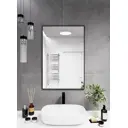Зеркало интерьерное в алюминиевой раме настенное ONE Mirror 90x80 см черное