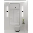 Зеркало интерьерное в алюминиевой раме настенное ONE Mirror 200x90 см черное