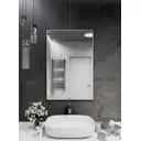 Зеркало интерьерное в алюминиевой раме настенное ONE Mirror 90x80 см серебро