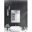 Зеркало интерьерное в алюминиевой раме настенное ONE Mirror 70x40 см белое