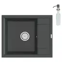 Врезная мойка Point PN3010 50x60x20 см гранит цвет графит/темно-серый