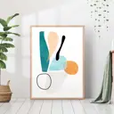 Постер 28 картин "Абстракция пятнами" 50x40 см