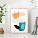 Постер 28 картин "Абстракция много цветов" 50x40 см