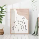 Постер 28 картин "Девушка линией бохо" 70x50 см