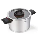 Кастрюля с крышкой 4.6 л Fissman Pauline нержавеющая сталь цвет серебристый