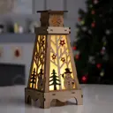 Светящаяся электрическая фигура Снеговик в лесу для дома Luazon lighting h 13.5 см разноцветный