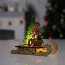 Светящаяся электрическая фигура Сани со снегурочкой для дома Luazon lighting 0 ламп h 5.5 см разноцветный