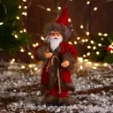 Фигура декоративная Дед мороз в меховом костюме 9692586 Зимнее волшебство 20 см цвет красный