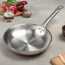 Сковорода Luxstahl 5495074 24 см без крышки нержавеющая сталь цвет хромированный