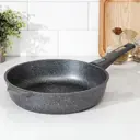Сковорода Мечта 2461307 28 см со съемной ручкой без крышки алюминий литой цвет черный