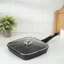 Сковорода Мечта 4737021 26 см с крышкой и съемной ручкой алюминий литой цвет черный