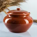 Жаровня Кунгурская керамика 1168812 24 см с крышкой керамика цвет коричневый
