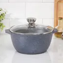 Кастрюля 3 л со стеклянной крышкой Мечта Гранит алюминий цвет черный