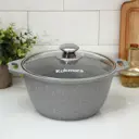 Кастрюля 3 л со стеклянной крышкой Kukmara 4206771 алюминий цвет серый