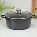 Кастрюля 5.7 л без крышки Доляна Элит алюминий цвет черный