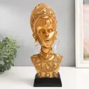 Сувенир "Африканка в украшениях с серьгами" золото 27x12.5x10.5 см