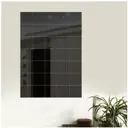 Декор настенный из акрила зеркальный плитка 15x15 см 15 шт чёрный