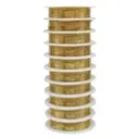 Проволока тонкая металлическая на катушке цвет золото для плетения 0.3мм x 10м 10 штук