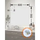 Стеновая панель Borntoprint Правила 600x550x0.4 см закаленное стекло цвет бело-черный
