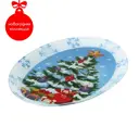 Блюдо сервировочное Доляна Зимняя сказка 29.50x20.30 см стекло цвет разноцветный