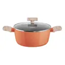 Кастрюля 4.1 л с крышкой Maunfeld MCS41FA06CL алюминий цвет коралловый