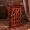 Ключница Simaland "Замок" дерево, 28x16x6 см, цвет коричневый