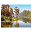 Постер Русская коллекция "Сосны у воды" 64x84 см