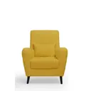 Кресло Либерти Lamb 75x90x70 см искусственный мех цвет желтый