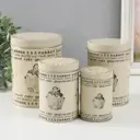 Шкатулка цилиндр "Сладкая выпечка" набор 4 шт 9.5x6 см; 11x7.5 см; 12.5x9 см; 14x10.5x10.5 см