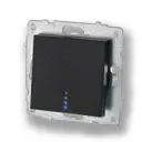 Выключатель встраиваемый Ovivo Loft 600-000217-203 2 клавиши с индикацией цвет черный