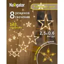 Электрогирлянда универсальная Navigator 93679 бахрома 100x100 м 138 ламп прозрачный 8 режимов работы
