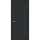 Дверь межкомнатная глухая Нобиле 60x200 см Hardflex цвет антрацит с замком