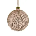 Елочный шар 753377 8 см стекло бежевый