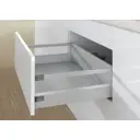 Комплект фурнитуры ящика Hettich InnoTech Atira Quadro 25 с доводчиком Silent System частичное выдвижение 470X144 мм с релингом серебристый