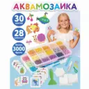 Набор для творчества Юнландия 663780, 30x3000 бусин, в колорбоксе