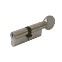 Цилиндр Roto 40 (ручка) 40 (ключ) с плоской ручкой никелированный
