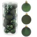 Набор елочных шаров 764242 6 см ПВХ зеленый 24 шт