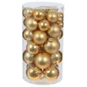 Набор елочных шаров 776096 6 см ПВХ желтый/золотой 6 шт