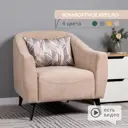 Кресло Нижегородмебель и К Боне 86x80x87 см велюр цвет кремовый