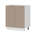 Напольный шкаф Стендмебель Ксения 70x81.6x46 см ЛДСП цвет белый/кофе с молоком