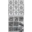 Комплект Krasimall болт М6 гайка М6 шайба М6 190 шт. в органайзере