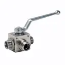 Кран шаровый трёхходовой гидравлический Titan Lock DN 25 1" наружный сталь