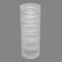 Контейнер органайзер для хранения разных мелочей из пяти плотно завинчивающихся баночек 4x11см