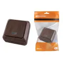 Переключатель накладной Tdm electric Ладога SQ1801-0032 1 клавиша с подсветкой цвет бук