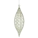 Елочная игрушка Капля 779715 23 см х 8 см белый