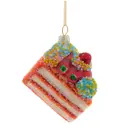 Елочная игрушка Торт 762725 8.5 см х 7.5 см разноцветный