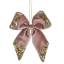 Елочная игрушка Бант 793115 15 см х 2 см розовый