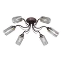 Люстра потолочная Vitaluce V3744-8/6PL, 6 ламп, цвет коричневый