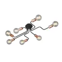 Люстра потолочная Vitaluce V4560-1/7PL, 7 ламп, цвет черный