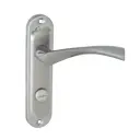 Ручка дверная на планке Vettore 62.323 WC SN/CP для межкомнатных дверей сатин/хром